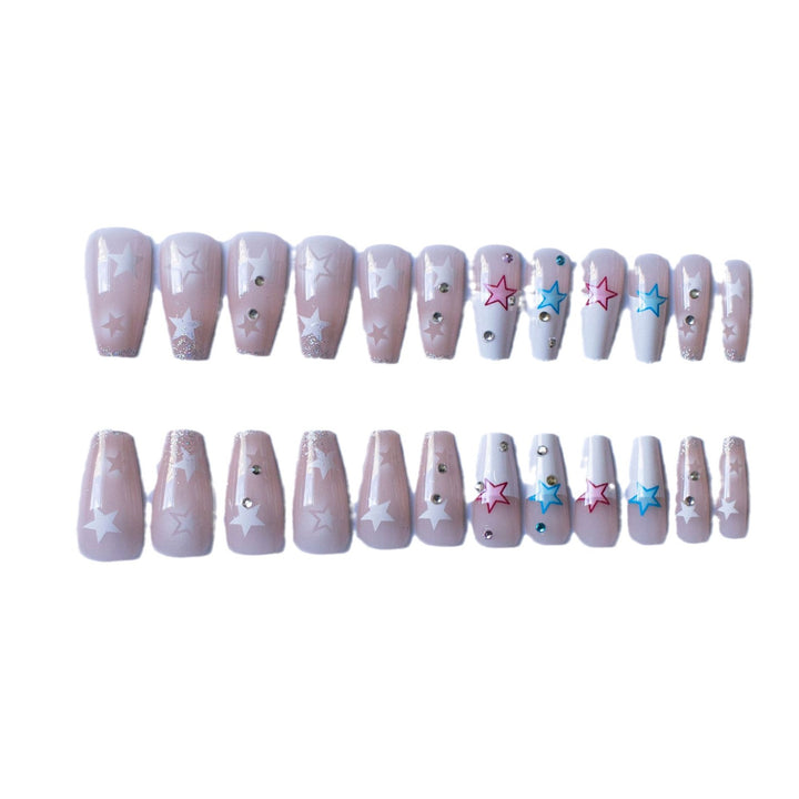 Dekoratives Stern Nagelkunst Design Set