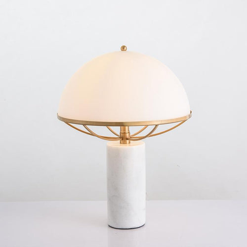 Künstlerische Marmor- und Metall-Tischlampe