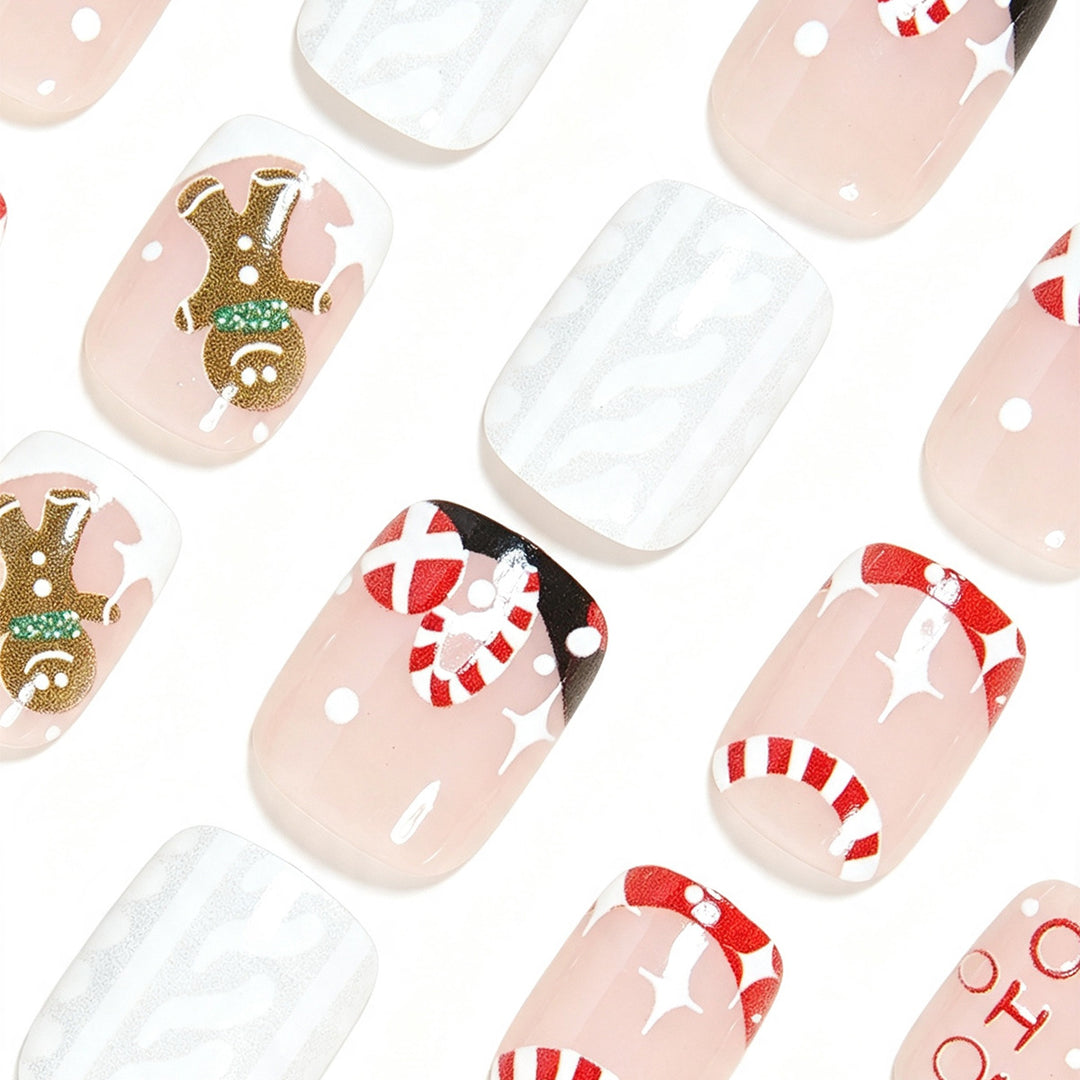 Festliche Feiertags-Themen Press-On Nail Art Karnz