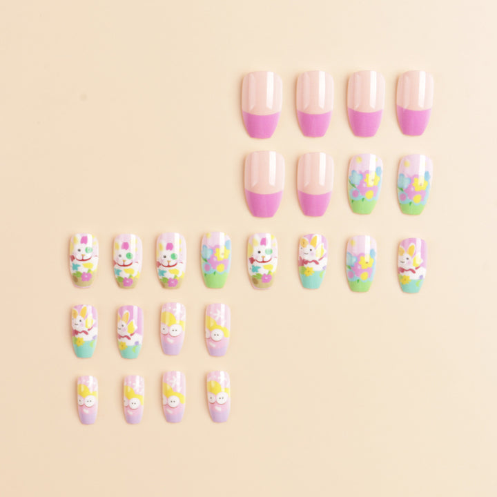 Künstlerische Frühlings-Thema Press-On Nagelkunst Karnz