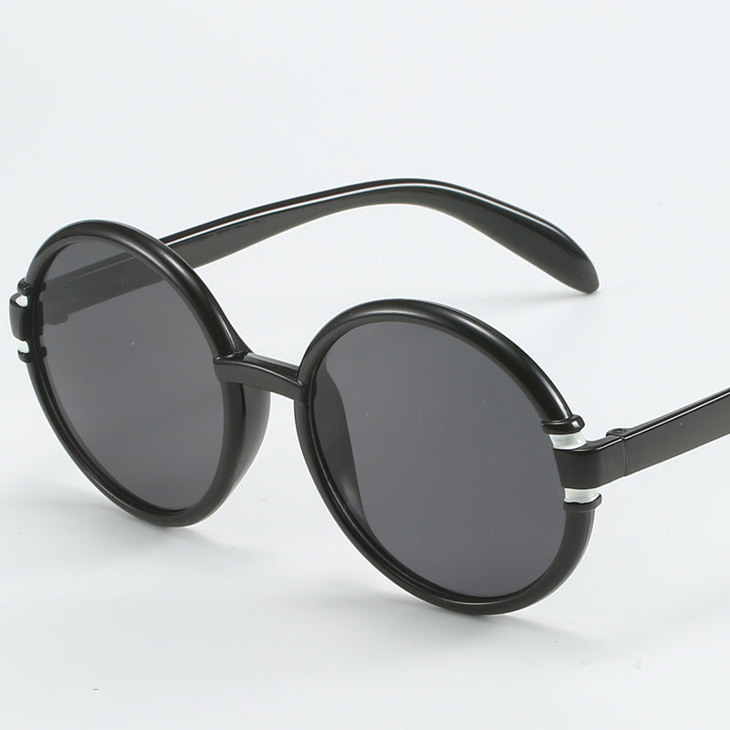 Damen runde Sonnenbrille im trendigen Leopardenmuster mit UV-Schutz Karnz