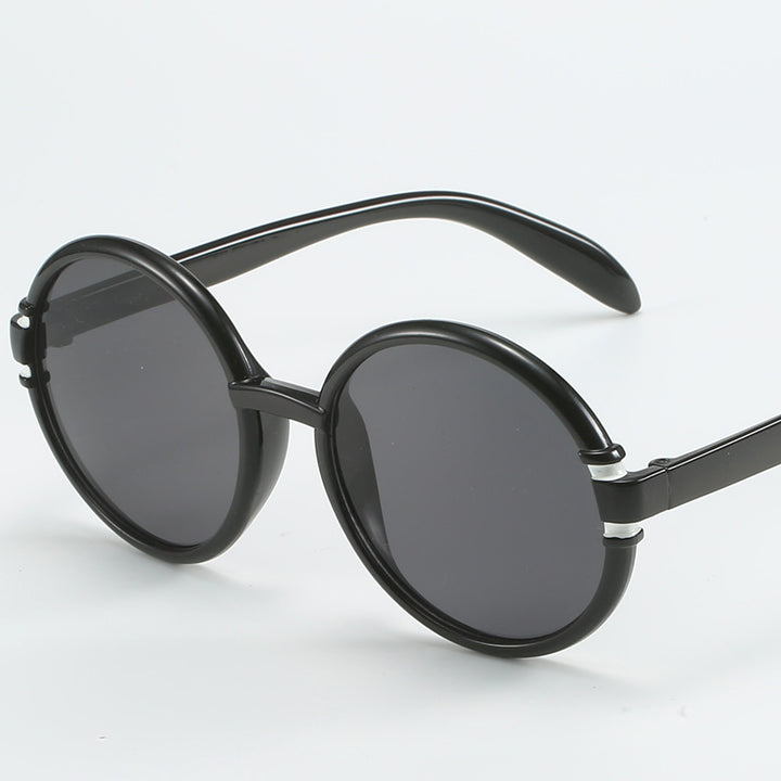 Damen runde Sonnenbrille im trendigen Leopardenmuster mit UV-Schutz Karnz