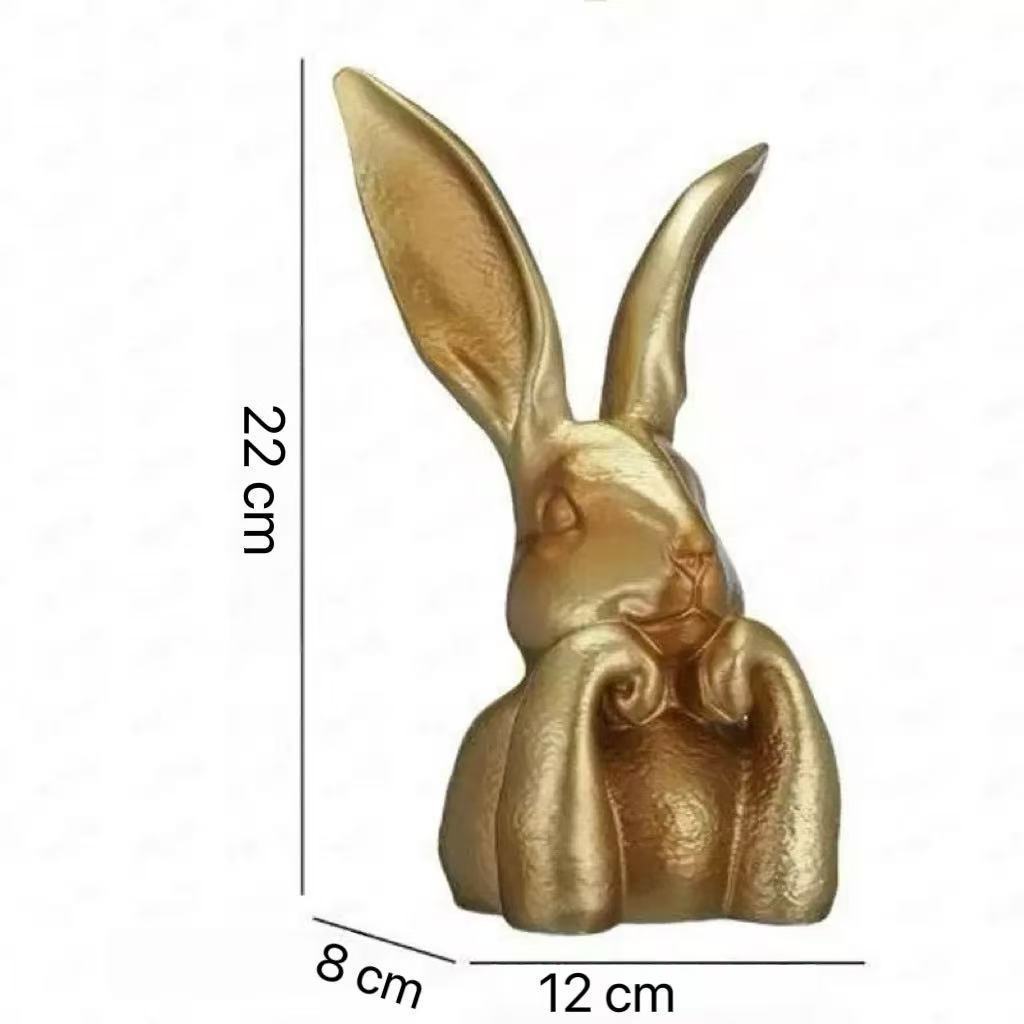 Dekorative Goldene Kaninchen Skulptur Karnz