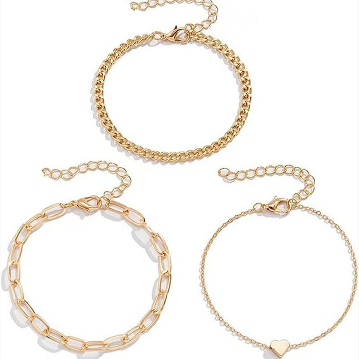 Elegantes Silberkettchen-Armband-Set Karnz