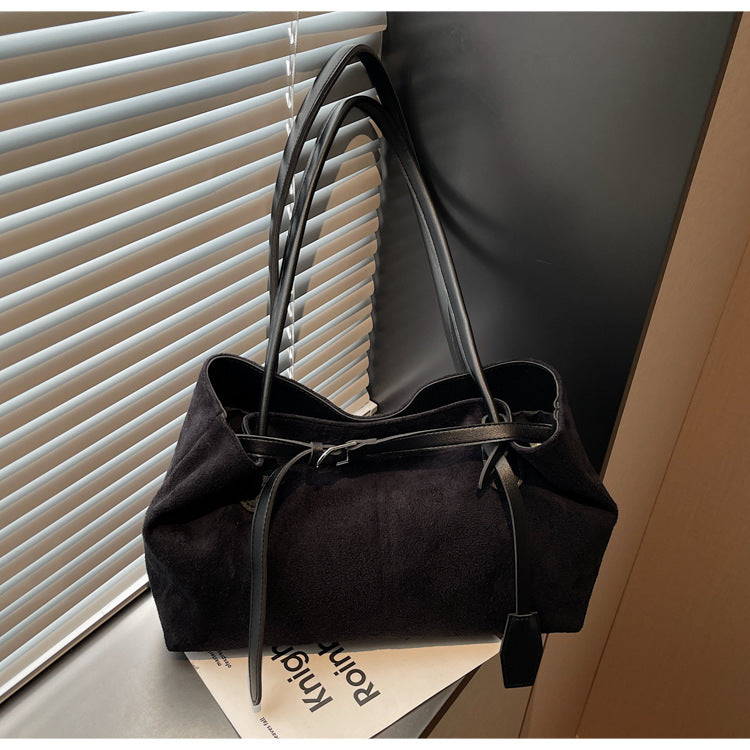 Luxe Wildleder Tote Bag Karnz