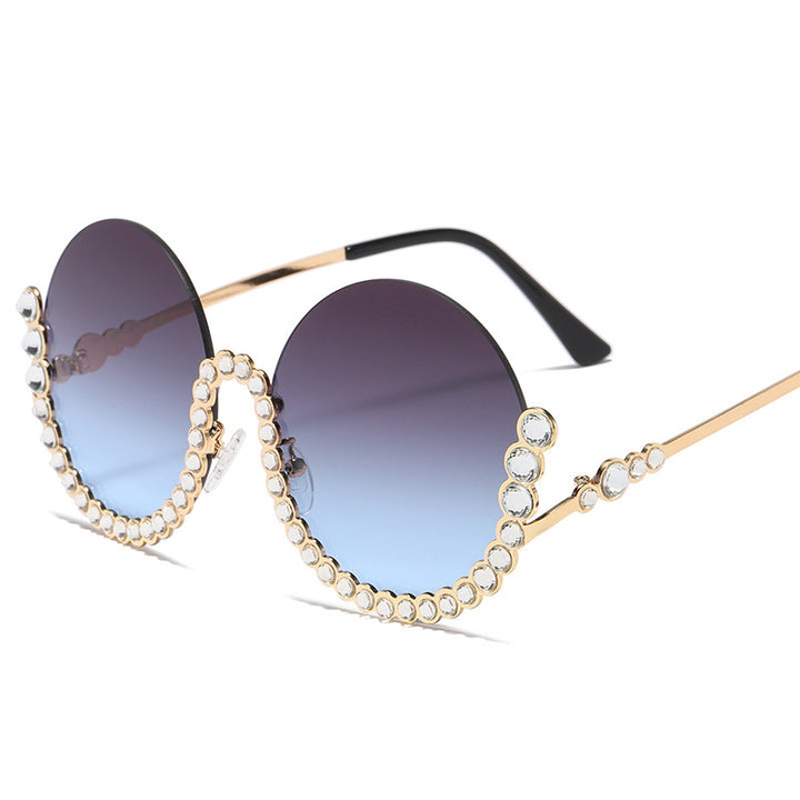 Damen Designer-Sonnenbrille mit glamourösen Kristallakzenten Karnz