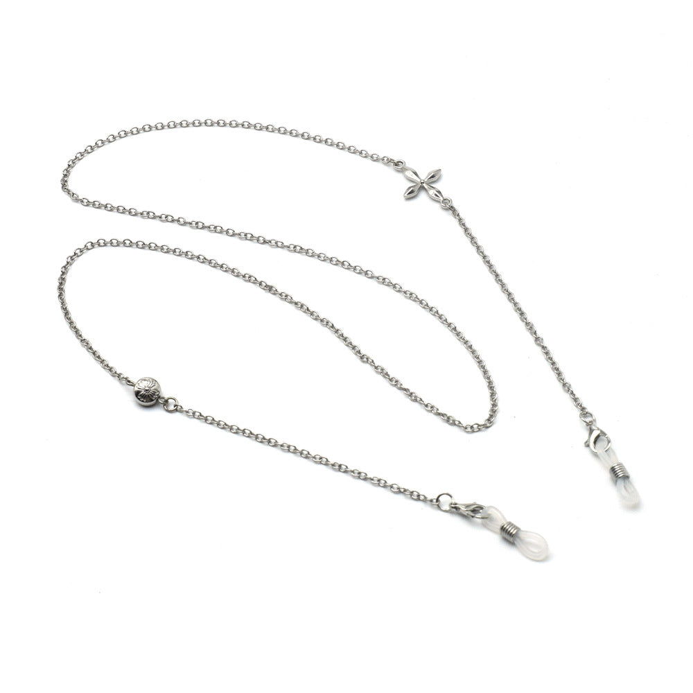Premium Silber Geschichtete Brillen Kette Karnz