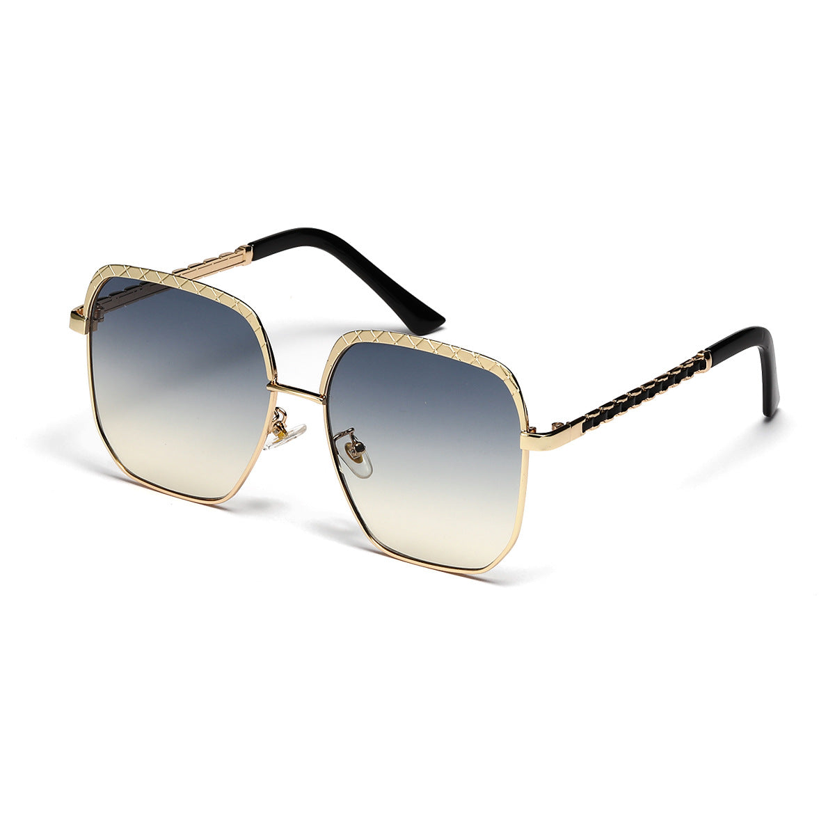 Damen modische oversized Sonnenbrille im geometrischen Design Karnz