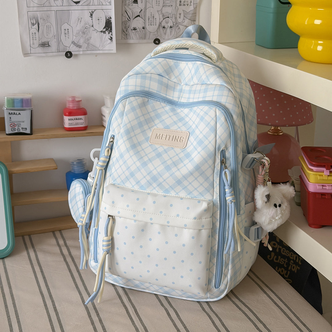 Stylische Karomuster-Rucksack Karnz