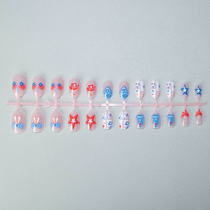 Patriotisches Nagelkunstset