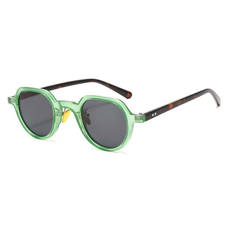 Damen runde Sonnenbrille mit modernem Kunststoffrahmen und UV-Schutz Karnz