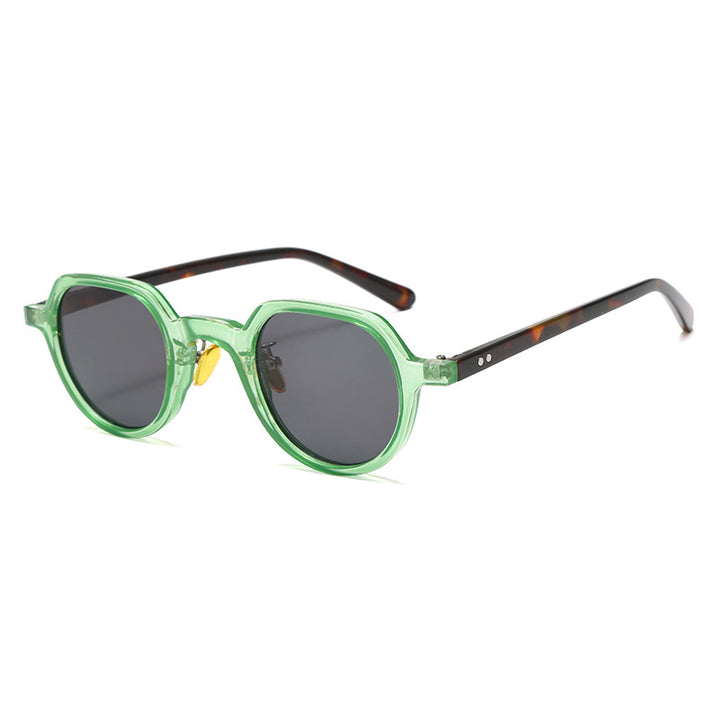 Damen runde Sonnenbrille mit modernem Kunststoffrahmen und UV-Schutz Karnz