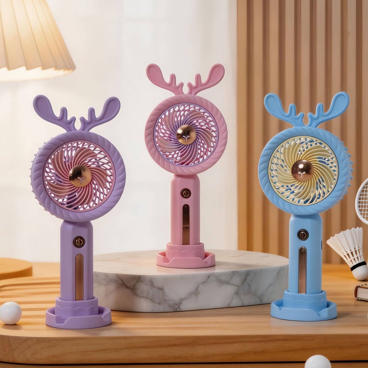 Damen Tragbarer Handventilator mit kreativem Geweih-Design Karnz