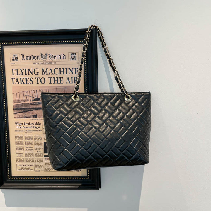 WoQuilted Tote Bag mit Kettengriffen Karnz