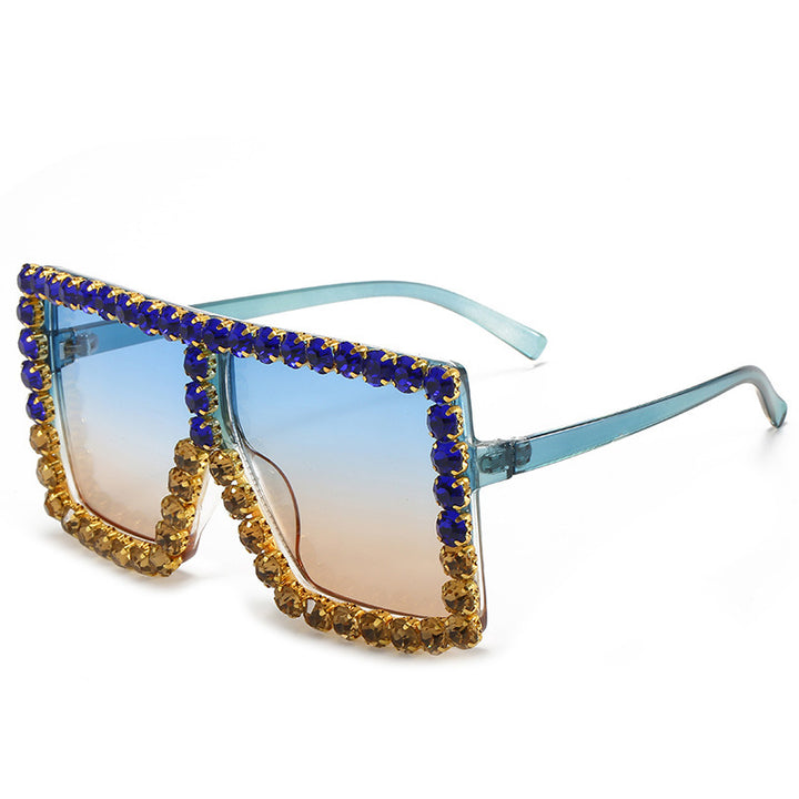 Damen modische Sonnenbrille mit Strassverzierung Karnz