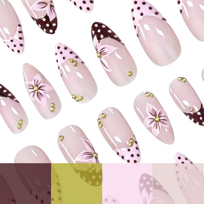 Florale Akzent Stiletto Nagelkunst Verbesserungen Karnz
