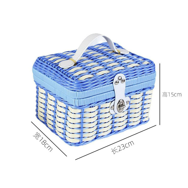 Handgefertigte Rattan Aufbewahrungsbox Karnz
