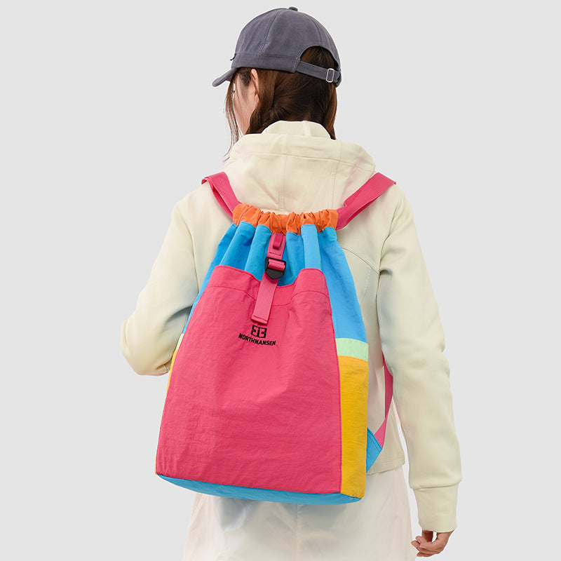 Farbenfroher Kordelzug Rucksack Karnz