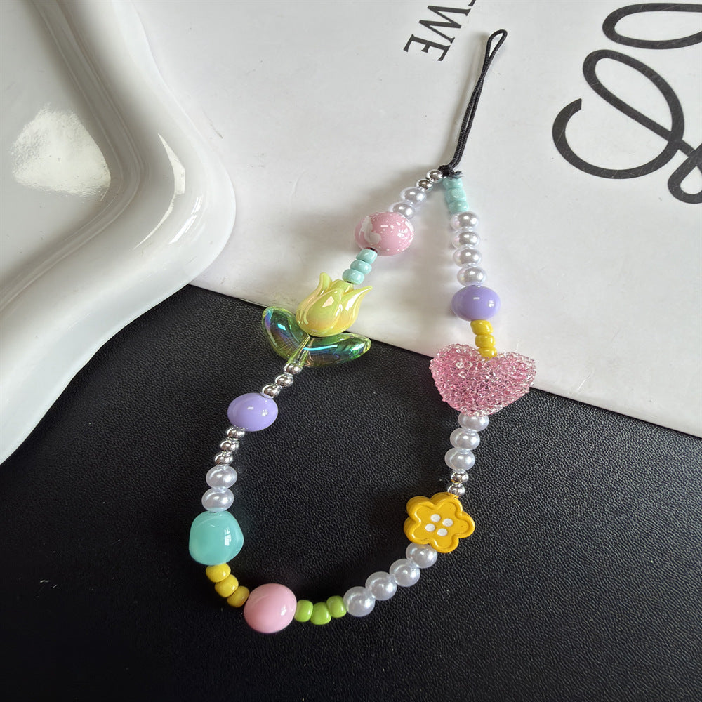 Farbige Charm Perlen Halskette Karnz