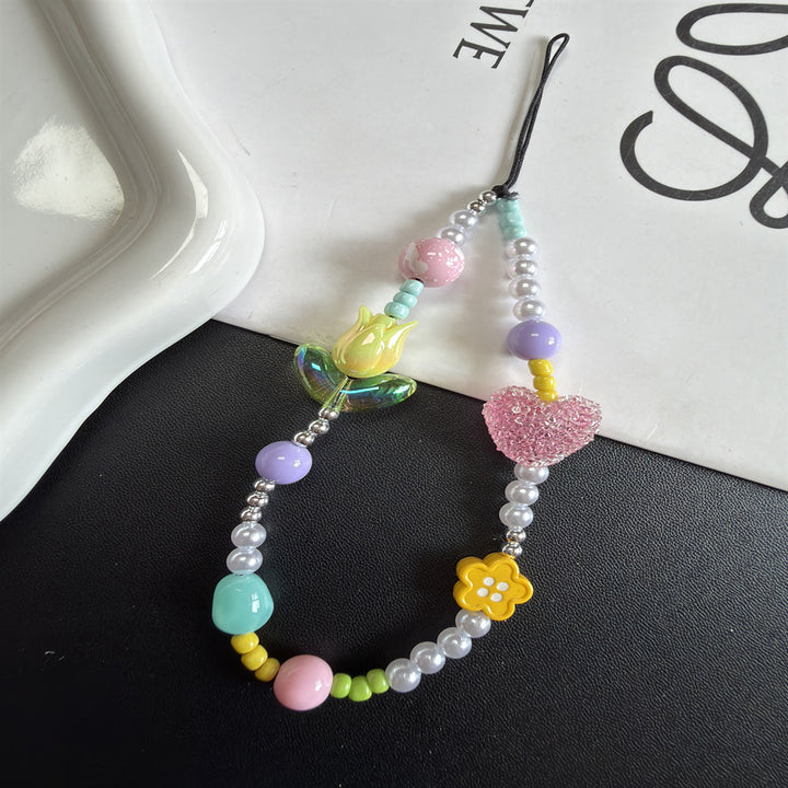 Farbige Charm Perlen Halskette Karnz