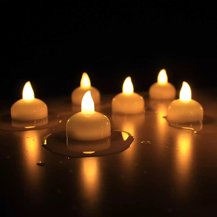 Schwebendes LED Teelichtkerzen-Set für Glasvasen-Tischdekorationen Wasserdicht Flameless Ambiente Karnz