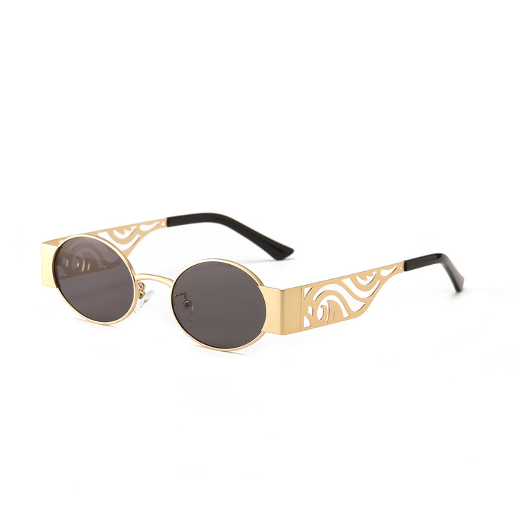 Damen modische runde Sonnenbrille mit außergewöhnlichem Design Karnz