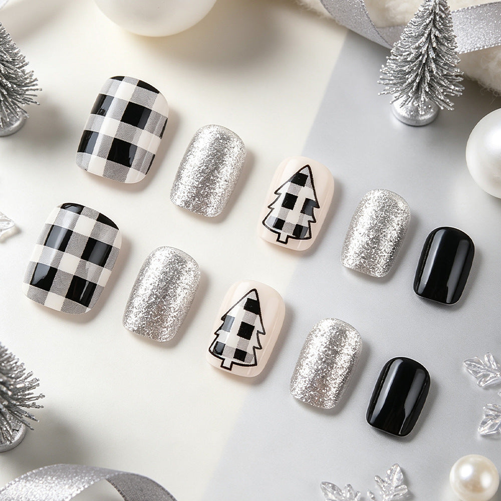 Festliches Nagelkunst-Kit mit Feiertagsbaum-Designs Karnz