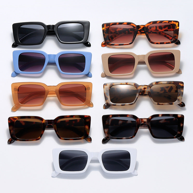 Damen modische quadratische Sonnenbrille mit UV-Schutz Karnz