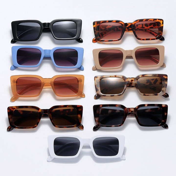 Damen modische quadratische Sonnenbrille mit UV-Schutz Karnz