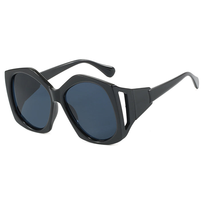 Damen oversized Sonnenbrille mit futuristischem Design Karnz