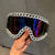Damen Sportlich elegante Skibrille mit strassverziertem Rahmen Karnz