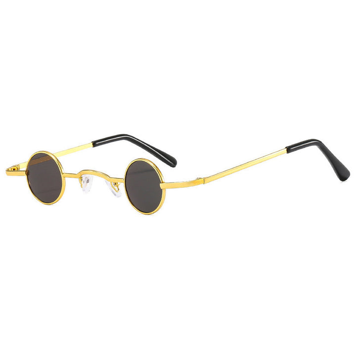 Retro-inspirierte runde Metallrahmen-Sonnenbrille Karnz
