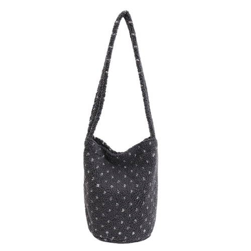 Weiche Plüsch Utility Schultertasche