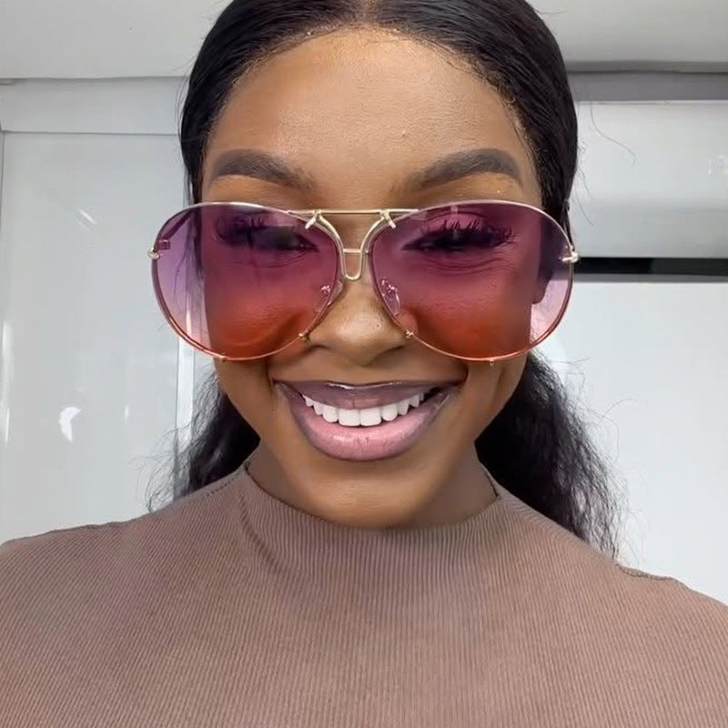 Damen Flug-Sonnenbrille mit stylischem Metallrahmen und UV-Schutz Karnz
