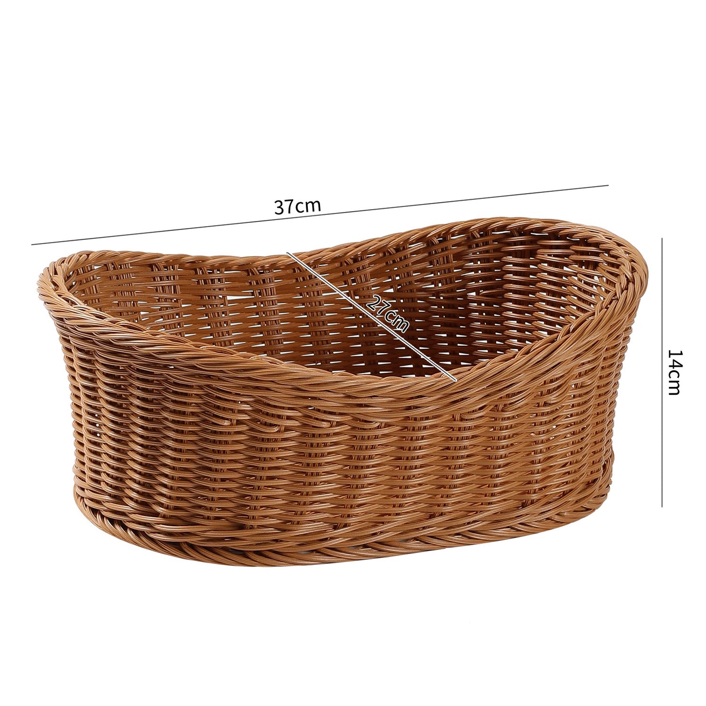 Unisex Eleganter ovaler Aufbewahrungskorb aus natürlichen Materialien Karnz