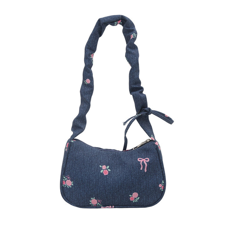 Bestickte Jeans Schultertasche Karnz