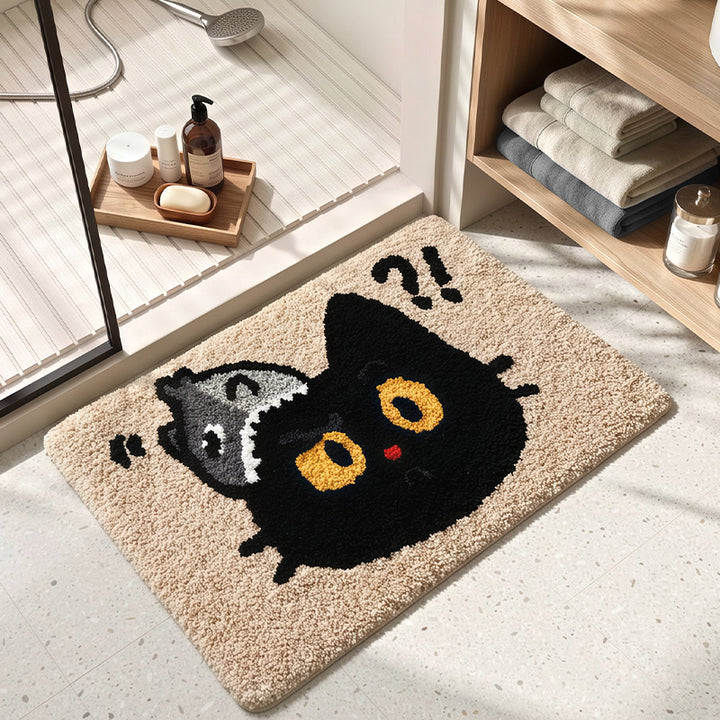 Plüsch Cartoon Katze Badmatte