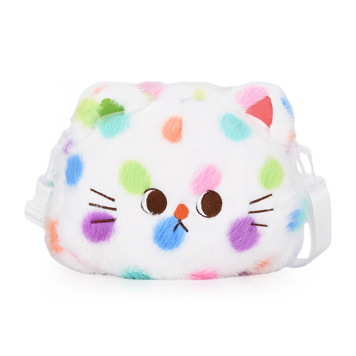 Plüsch Tasche mit Verspieltem Katzenmotiv Karnz