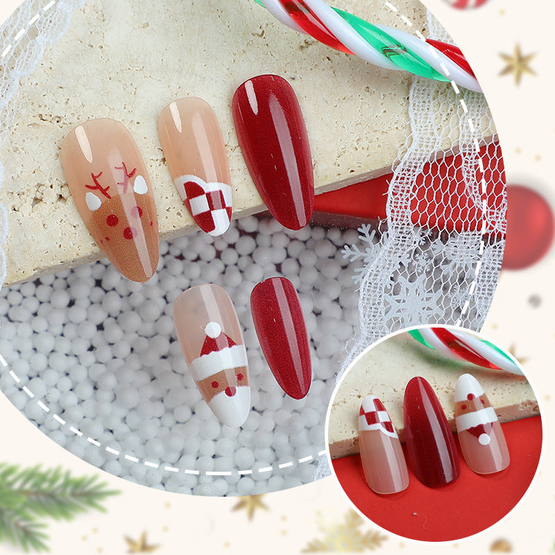 Festliches saisonales aufklebbares Nageldesign-Set