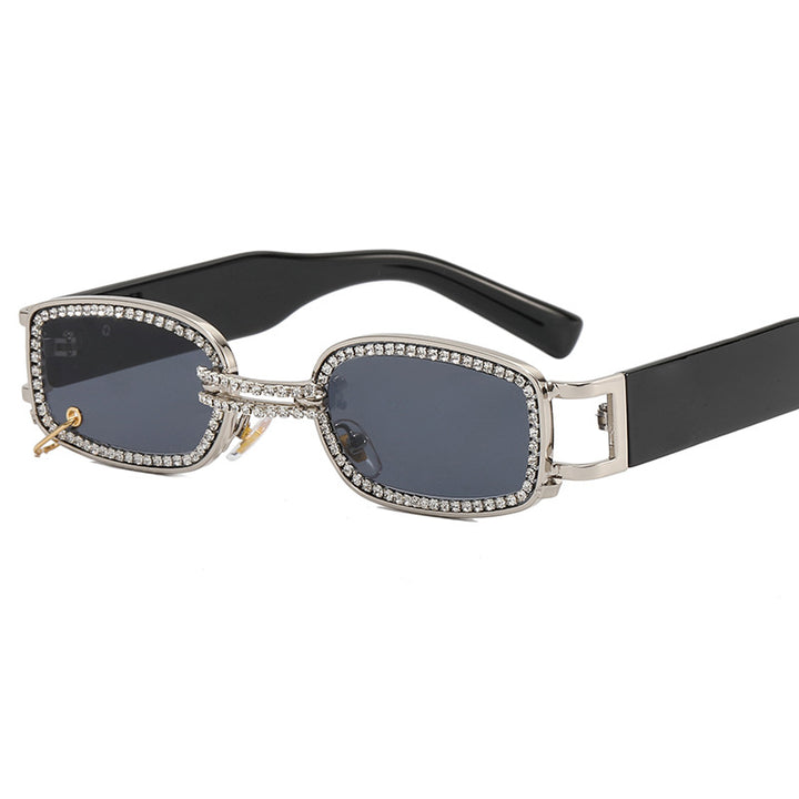 Damen modische Sonnenbrille mit funkelndem Kristallrahmen Karnz