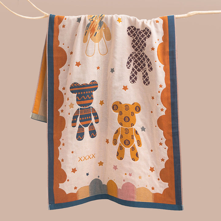 Unisex Kuscheldecke mit niedlichem Bärenmotiv Karnz
