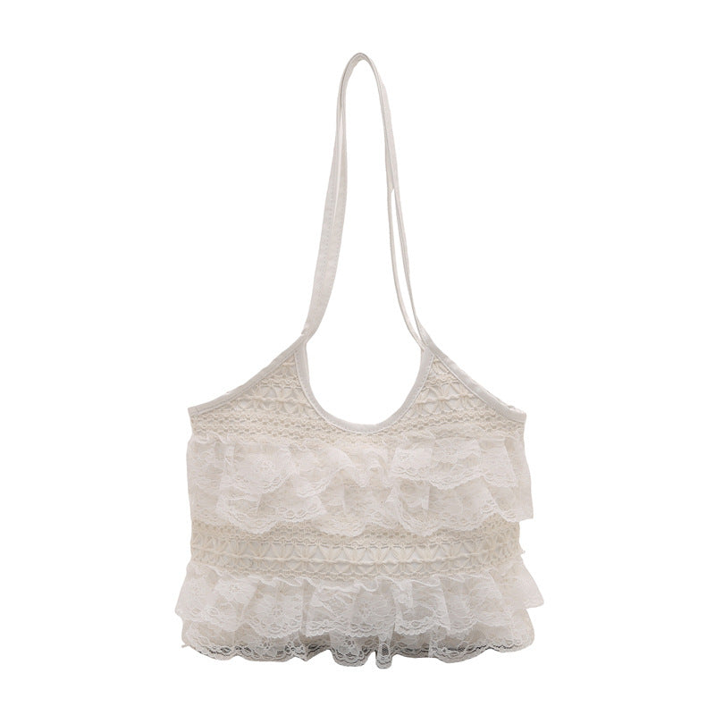 Rüschenspitze Crop Top Karnz