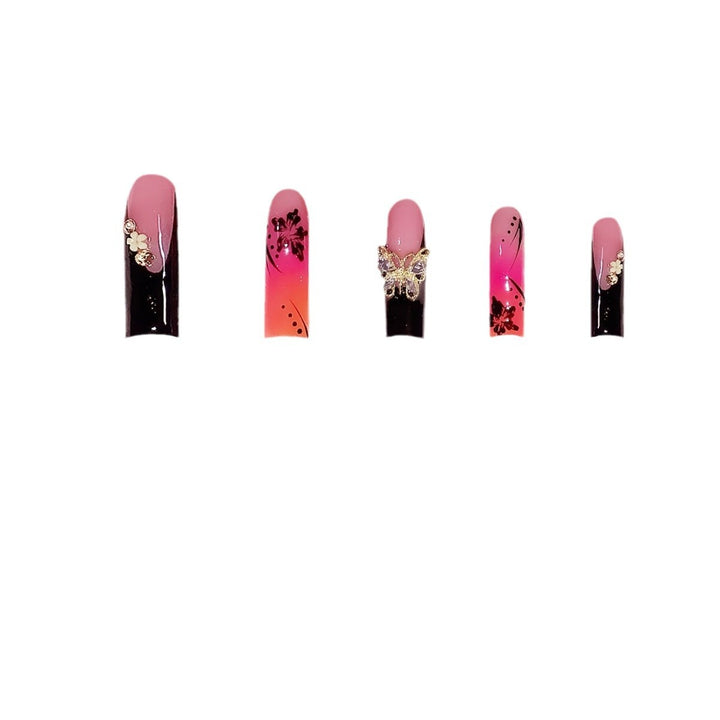 Glamouröse Florale Nagelkunstverlängerungen Karnz