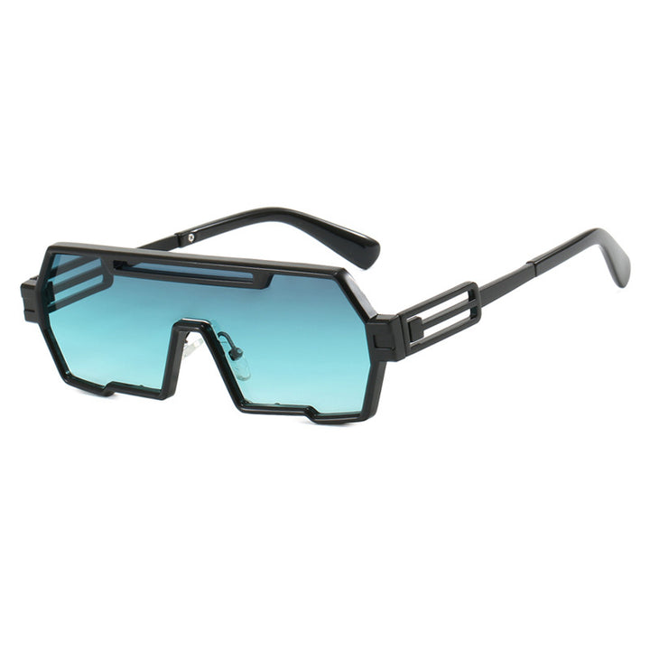 Damen futuristische Sonnenbrille im markanten Sechseckdesign Karnz
