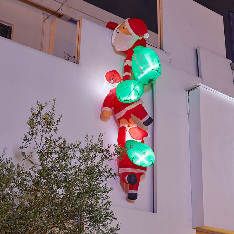 Aufblasbarer Weihnachtsmann mit Geschenken Karnz