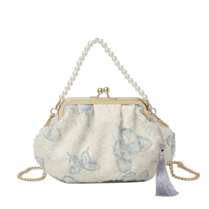 Elegante Clutch mit floralem Motiv