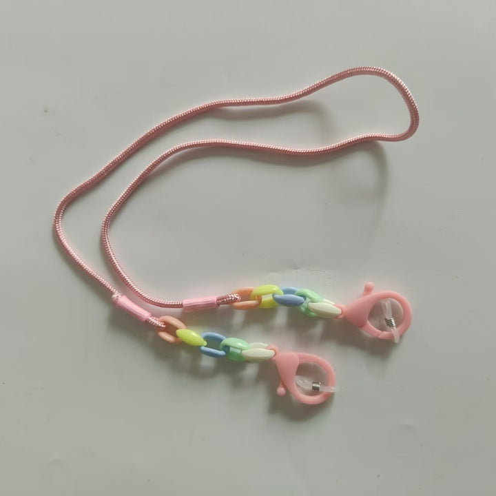 Brillenhalterkette mit Bunten Perlen und Stabilen Clips Karnz
