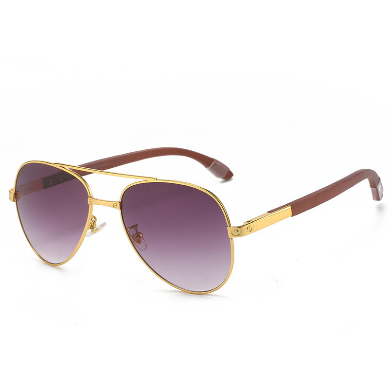 Damen elegante Piloten-Sonnenbrille mit feinem Metallrahmen und UV-Schutz Karnz