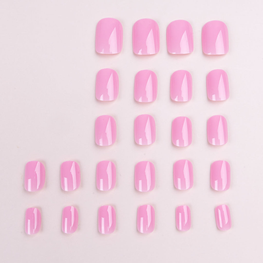 Glänzendes Pink Press-On Nagelset