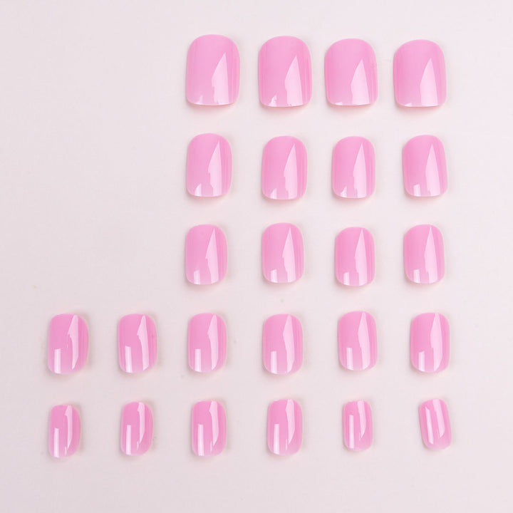 Glänzendes Pink Press-On Nagelset